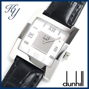 1円～ 3ヶ月保証付き 磨き済み 美品 本物 人気 DUNHILL ダンヒル ファセット スクエア 8022 革ベルト メンズ 時計