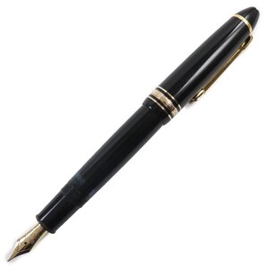 良品●MONTBLANC モンブラン マイスターシュテュック No.146 ペン先14K Mニブ ホワイトスター 万年筆 ブラック ゴールド