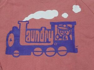 ◆Tシャツ 子供用 長袖 サイズ(SS/100cm) Laundry(ランドリー) 汽車 SL◆古着 同梱可 キッズ Kids Child スマイル 電車 乗り物 エスエル