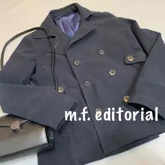 B1551【美品】m.f.editorial 黒色ピーコート