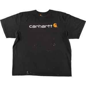 古着 カーハート Carhartt ORIGINAL FIT 半袖 ロゴTシャツ メンズXXL /eaa430635