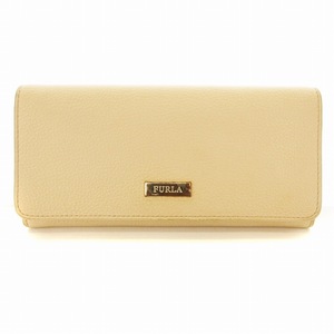 フルラ FURLA 長財布 ウォレット 小銭入れあり レザー ロゴ ベージュ /MM レディース