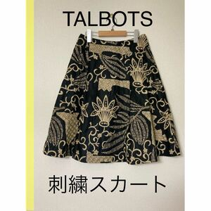 TALBOTS 刺繍スカート タルボット