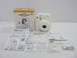 V5808tb 美品 FUJIFILM 富士フイルム インスタントカメラ チェキ instax mini 8 ホワイト