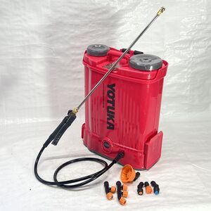 電動噴霧器 背負い式 16L バッテリー式 ノズル6種付 かき混ぜ機能付き レッド YS-EFULB16L 【402-1】