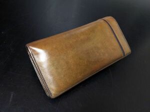 美品 ベルルッティ Berluti カリグラフィ レザー長財布 ガスパール アンティークブラウン 8688