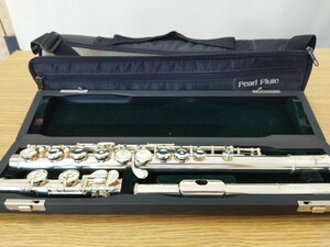 「100円スタート」フルート Pearl Flute　PF−665　美品 パールフルート 楽器　39㌢ケース付き　管楽器