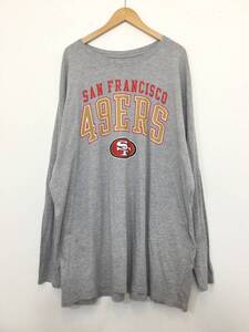 Fanatics NFL PRO LINE 49ERS アメフト プリント 長袖Tシャツ ロンT メンズ3XLB〜 大きめ【状態良好】