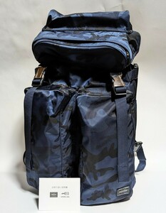 ★美品★ PORTER SOPH バッグ ソフ ネイビー ポーター リュック カモフラ 迷彩