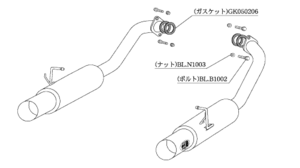 自動車関連業者直送限定 柿本 カキモト HYPER FULLMEGA N1+ Rev. MAZDA アテンザスポーツ GG3S 2.3_NA FF 4AT/5MT/5AT/6MT (Z31311)