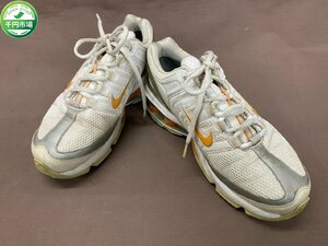 【N-5842】Nike Shox II ゴルフシューズ レディース サイズ23.5cm ホワイト系 オレンジ系 シルバー系 314900-181【千円市場】