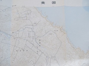 2.5万分の1地形図「美国」北海道●昭和51年発行