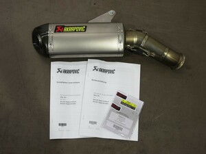 【595】中古品：アクラポヴィッチサイレンサー（レース専用マフラー）　DUCATI　ハイパーモタード対応