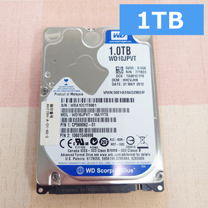 正常品 WD 1TB(1000GB) 2.5インチ HDD