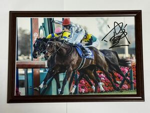 【チャリティー】『23年有馬記念 優勝馬　ドウデュース 武豊 直筆サイン入り 写真 証拠有り』ルメール イクイノックス 馬券 ジャパンC 