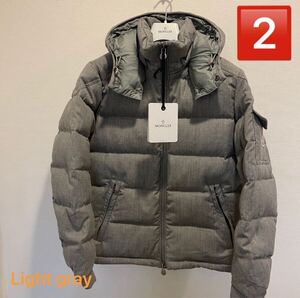 サイズ2 Moncler Montgenevre モンジュネーブル　ライトグレー　現行定価38万600円