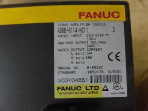 ファナック　FANUC サーボアンプモジュール A06B-6114-H211 中古品　動作確認済み