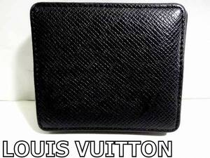 X4K112◆本物美品◆ ルイヴィトン LOUIS VUITTON タイガ ブラック ポルトモネ ボワット コインケース SR1009