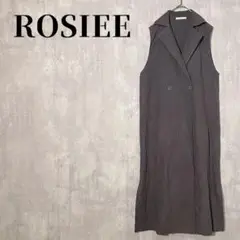 ROSIEE　ロージー　2WAY　ロングジレ　ロングベスト　コットン　着痩せ効果