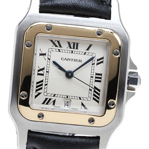 カルティエ CARTIER W200114B サントスガルベ LM YGベゼル クォーツ メンズ 良品 _840250