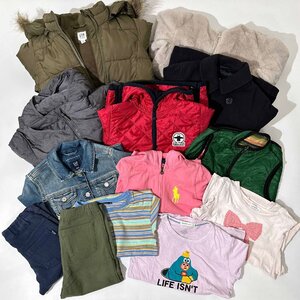 ■1円スタート■約21点 まとめ売り■新品タグ付き有 130 キッズ 子供服 ブランドMix ラルフローレン GAP ユニクロ 他 男の子 女の子 卸売り