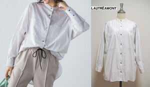 ◎美品！LAUTREAMONT【ロートレアモン】シルキーコットンドルマンスリーブブラウス(洗濯機で洗える)定価15,000円+税 MADE IN JAPAN(日本製)