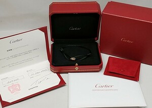 Cartier トリニティ ブレスレット 最長約20.5cm 総重量約3.0g K18 ブランドアクセサリー 箱付 証明書付 QDF246 カルティエ 750 紐