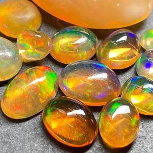 1円〜!!遊色効果!!☆天然ファイアオパールおまとめ26ct☆j 約5.2g ルース 裸石 宝石 ジュエリー jewelry fire opal w3 マ33