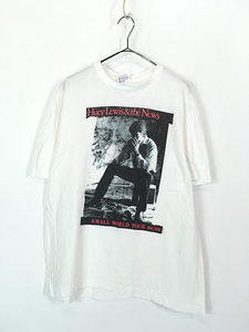 古着 80s USA製 Huey Lewis & The News 「Small World Tour」 ロック バンド Tシャツ XL