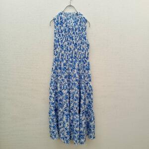 【SHEIN】シーイン(S)花柄ロングワンピース＊ノースリーブ＊カシュクール