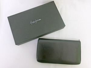 YOHJI YAMAMOTO ヨウジヤマモト ラウンドファスナー長財布 ホワイト 牛革 Round zipper long wallet