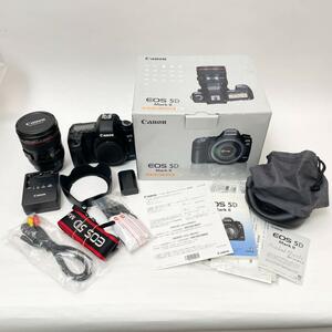 美品 Canon EOS 5D Mark II EF 24-105mm 1:4 L IS USM デジタル一眼レフ シャッター数 約1850回 デジタルカメラ（23959)