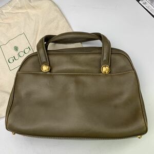 6-9-87■GUCCI グッチ オールドグッチ ヴィンテージ G ロゴ 金具 レザー 本革 ハンドバッグ ミニ ボストンバッグ 中古現状品