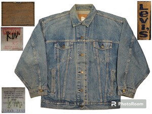 USA製★オーバーサイズで!(大きめのレディースMサイズ)【Levis/リーバイス】デニムジャケット/77930-7206/アメリカ製/Gジャン/古着★70505