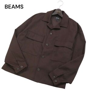 20SS★ BEAMS ビームス 通年 ドロップショルダー★ ダブルポケット ワイド ジャケット ブルゾン Sz.L　メンズ　I4T00801_3#O