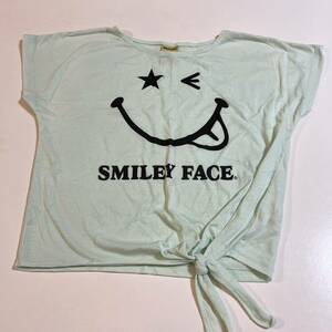 150cm◇Smiley Faceスマイリーフェイス◇裾絞りTシャツ 半袖Tシャツ