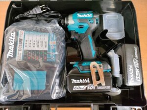 ☆【1円スタート】マキタMakita TD173DRGX インパクトドライバ マキタ純正バッテリ、充電器、ケース付 ブルー