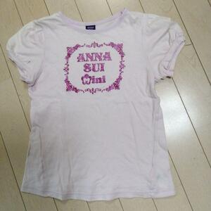 ■ANASUIminiアナスイミニ　ロゴ入りパフ袖Tシャツ140