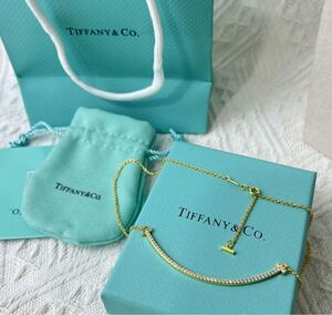 極美品★Tiffany & Co. ティファニー ネックレス tスマイル イエローゴールド CA5801078