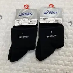 ASICS ソックス ブラック/ホワイト 24cm（23〜25cm）2足セット