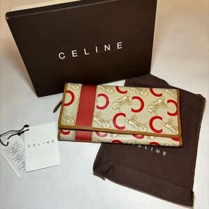 1円〜　極美品　付属品有り　セリーヌ　CELINE 長財布 ラウンドファスナー ウォレット　ヴィンテージ