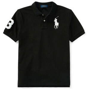 【新品】ラルフローレン ■ 鹿の子ポロシャツ ■ レディース M~L / US Boys L ■ ビッグポニー ブラック 黒 POLO RALPH LAUREN 正規品