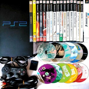 SONY プレイステーション2本体+ソフト27本+メモリーカードセット PS2 ソニー プレイステーション プレステ ジャンク 現状品 修理用