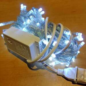 注目：LED ★ クリスマス ツリーライト 8～10M/約100球 ホワイト ★ 未使用品