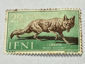 外国切手　DIA DEL SELLO IFNI 1957　20CTS