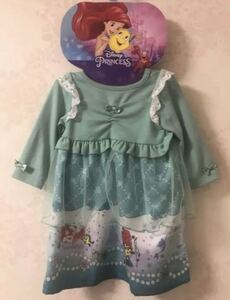 Disney 子供用ワンピース アリエル なりきりドレス ポシェット付 グリーン