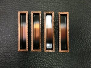 未使用 スリム戸引手 4個セット 取手 引戸 16.3×66×7mm 管理No.40431