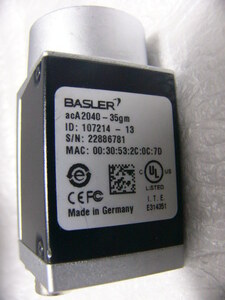 ★未使用に近い★ Basler acA2040-35gm 320万(2048x1536)画素GigEカメラ Cマウント FA産業用