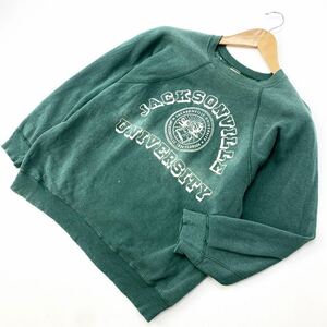 70s ☆ ビンテージ ☆ Champion ☆ USA製 スウェット トレーナー ジャクソンビル グリーン L 風合い抜群◎ バータグ チャンピオン■DG43