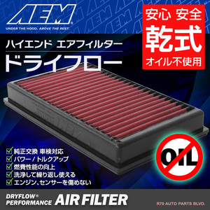 AEM ハイエンド 乾式 エアフィルター フォルクスワーゲン ティグアン R 2.0L 5NDNFF 2021年～ 車検対応 純正交換